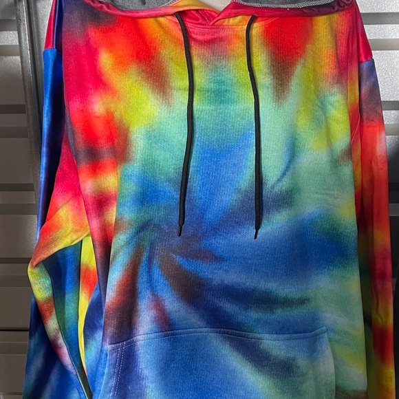 Unisex tie dye HOODIE SZ Large brand new - Picture 3 of 3